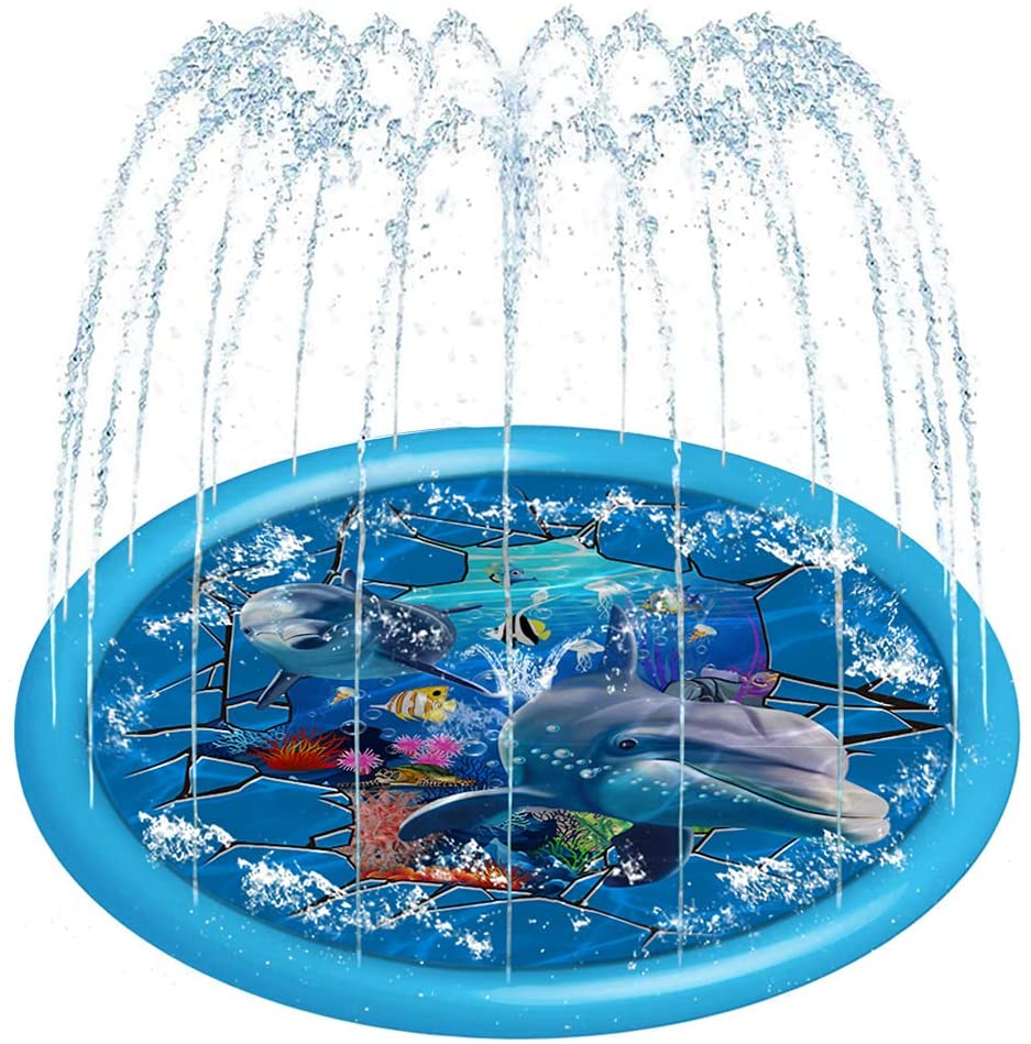 Kids Outdoor Water Sprinkler - Inflatable Splash Pad for Kids Outdoor