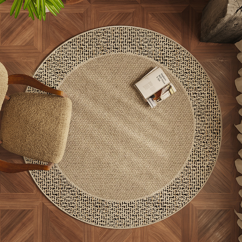 Kids Outdoor Table And Chairs - VIKAMA Round Office Carpet, European-Style Living