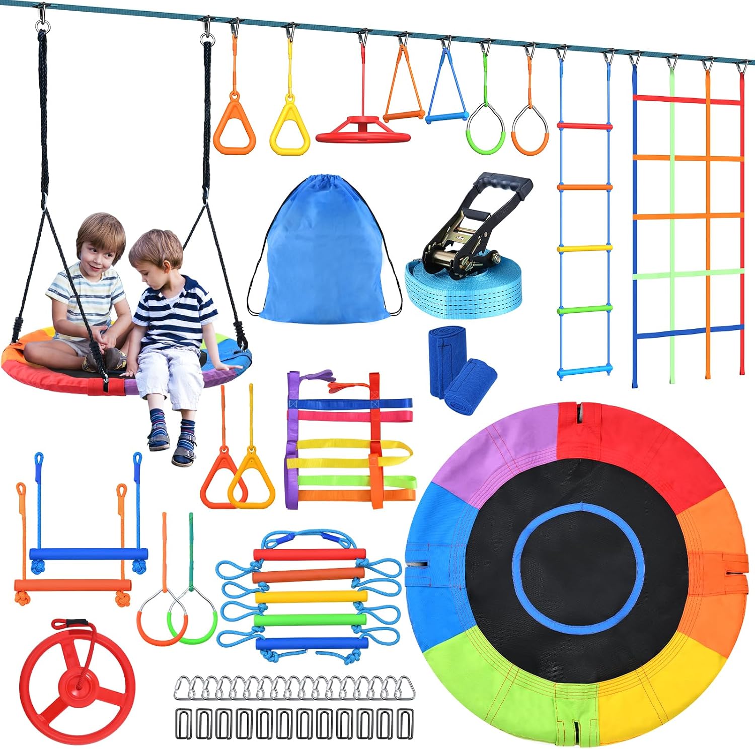 Kids Outdoor Ninja Course - Kid Outdoor Ninja Warrior Obstacle Course