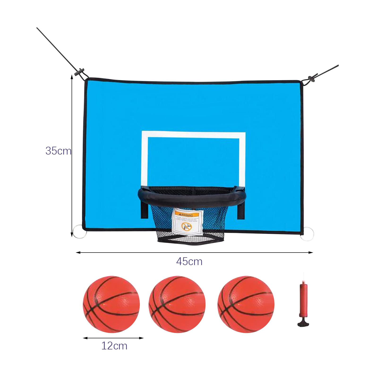 Kids Outdoor Basketball Hoop - Trampoline Basketball Hoop PVC Attachment Kids
