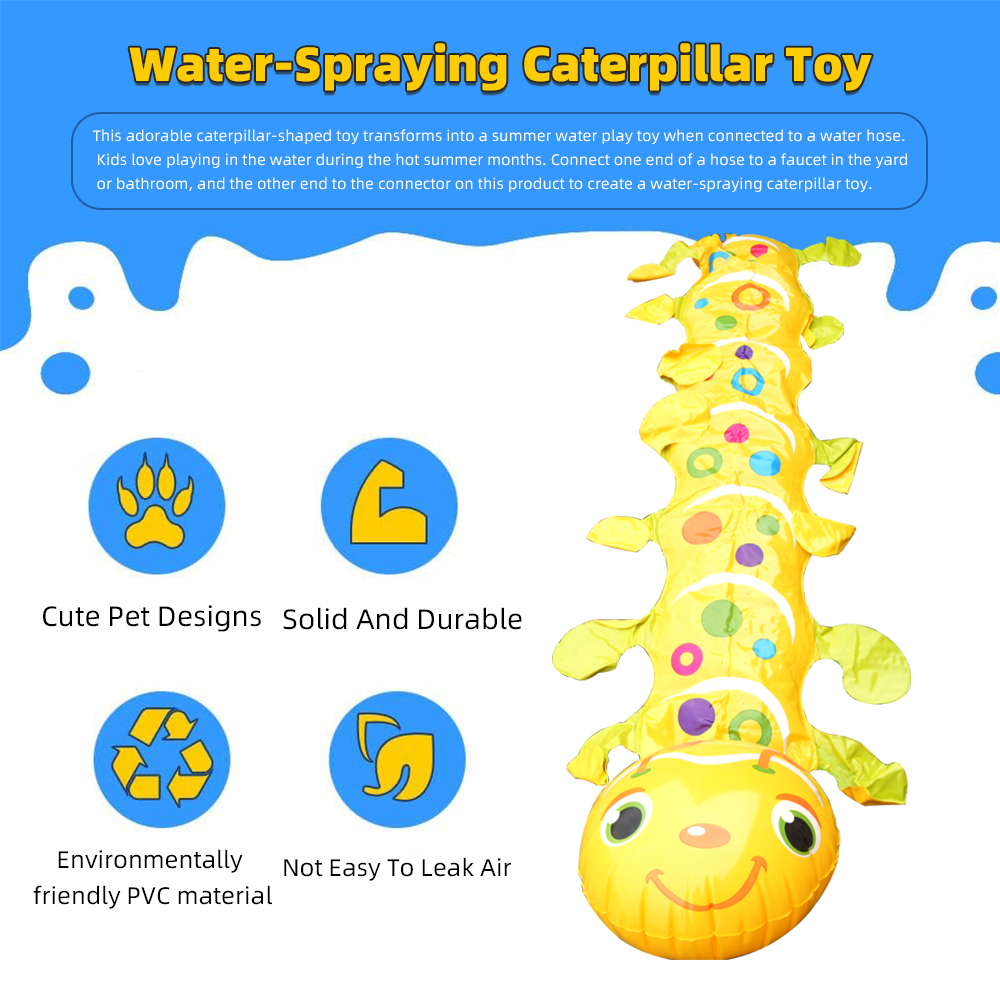 Caterpillar Sprinkler Pad Spla - Kids Outdoor Water Sprinkler recension och pris
