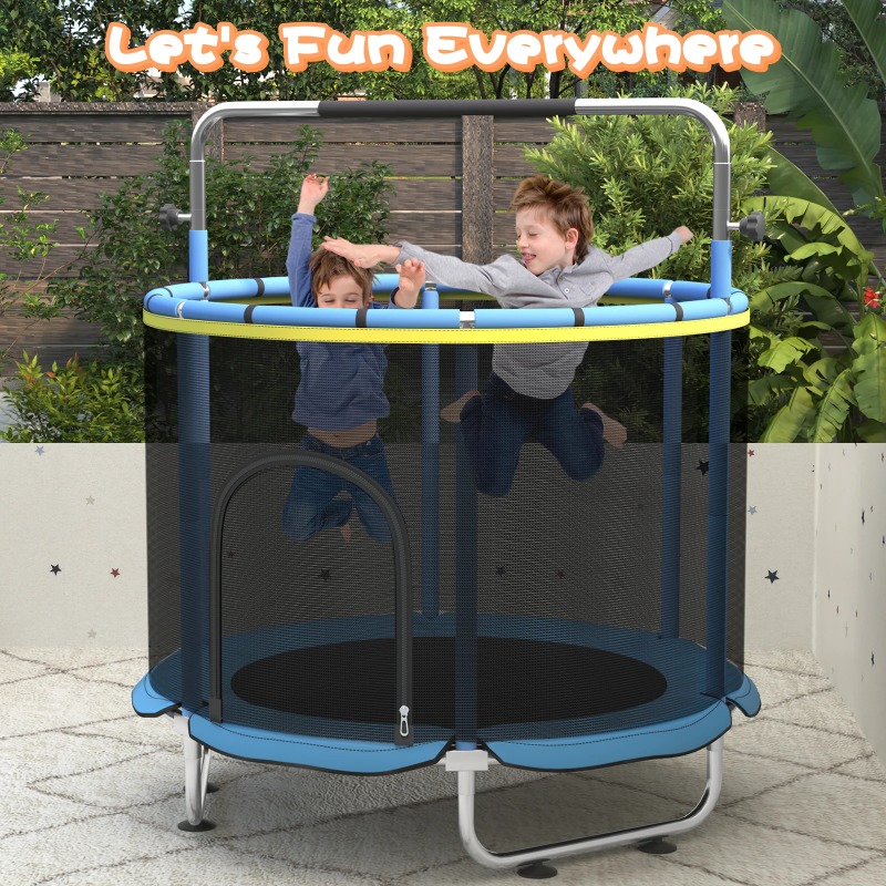 5FT Toddler Trampoline 8-in-1  - Kids Outdoor Basketball Hoop recension och pris