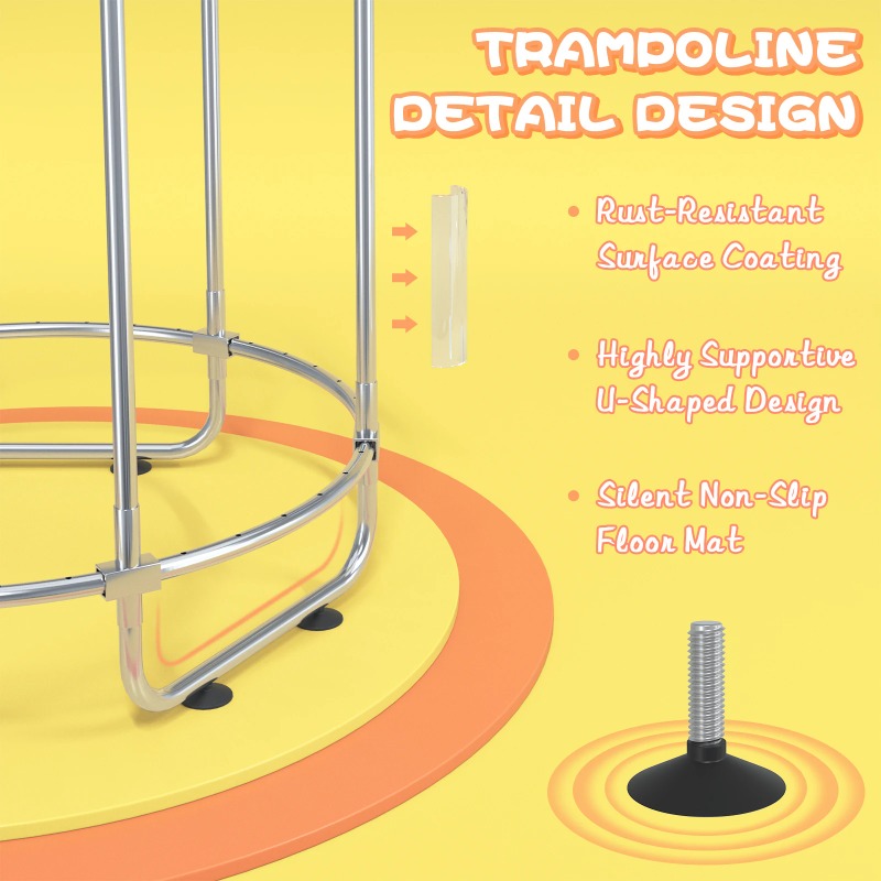 5FT Toddler Trampoline 8-in-1  - Kids Outdoor Basketball Hoop recension och pris