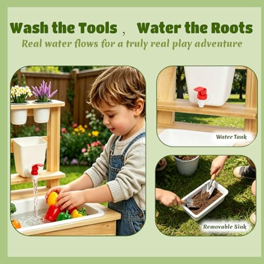 Outdoor Kids Potting Bench Wit - Kids Outdoor Chalkboard recension och pris