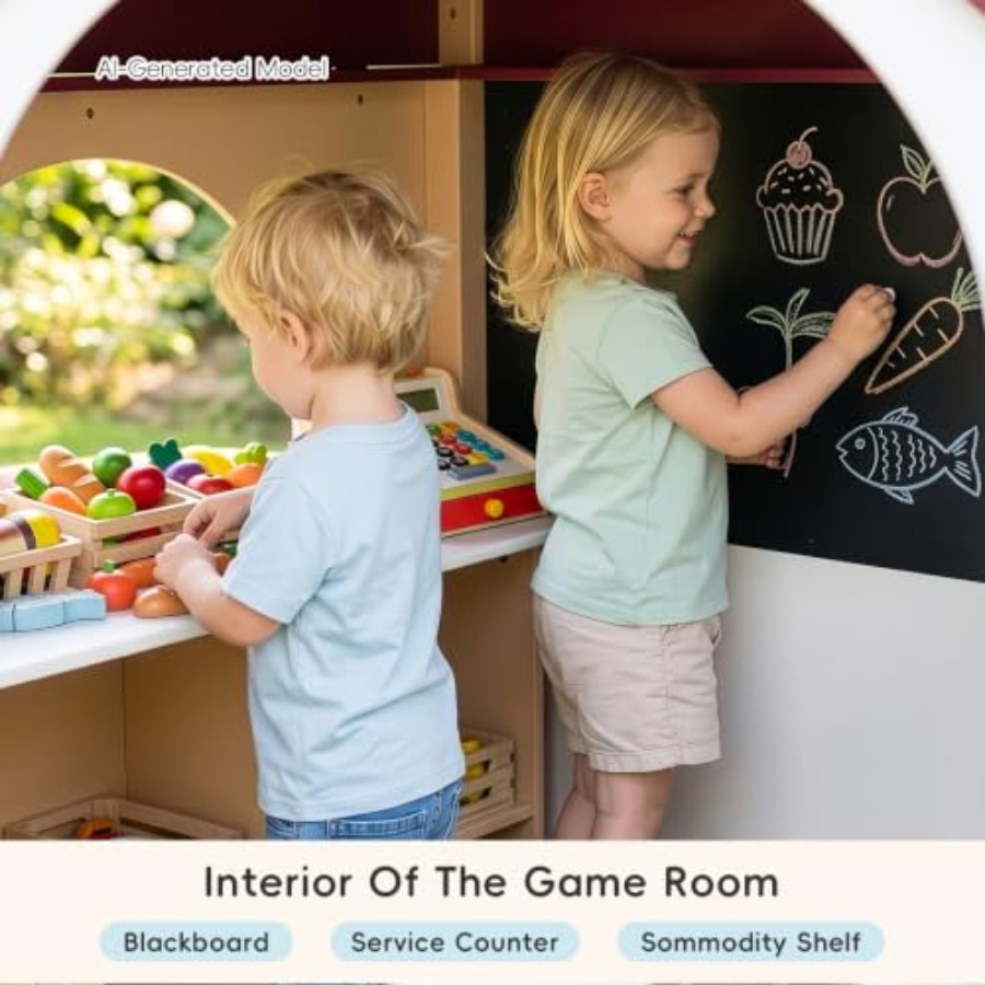Outdoor Solid Wood Kids Playho - Kids Outdoor Chalkboard recension och pris