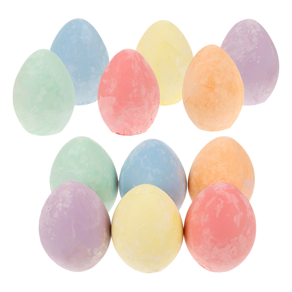 12Pcs Adorable Egg Chalk for K - Kids Outdoor Chalkboard recension och pris