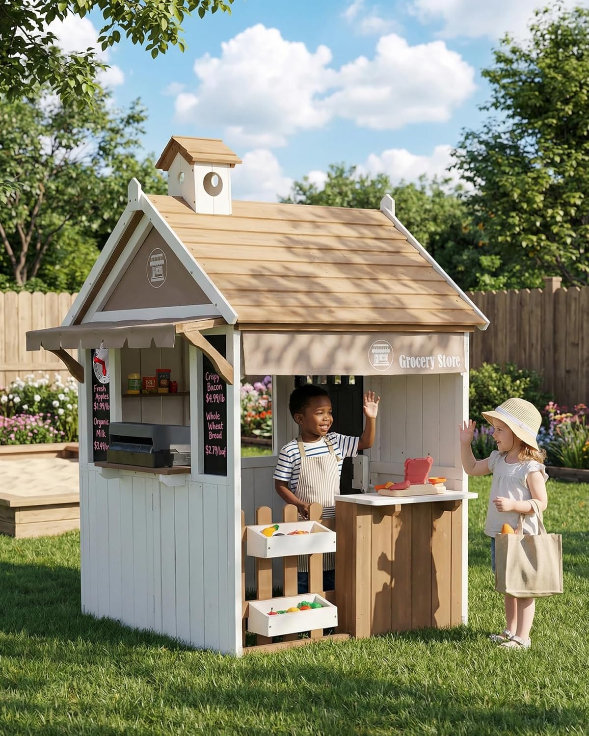 2-in-1 Cedar Wooden Kids Outdo - Kids Outdoor Chalkboard recension och pris