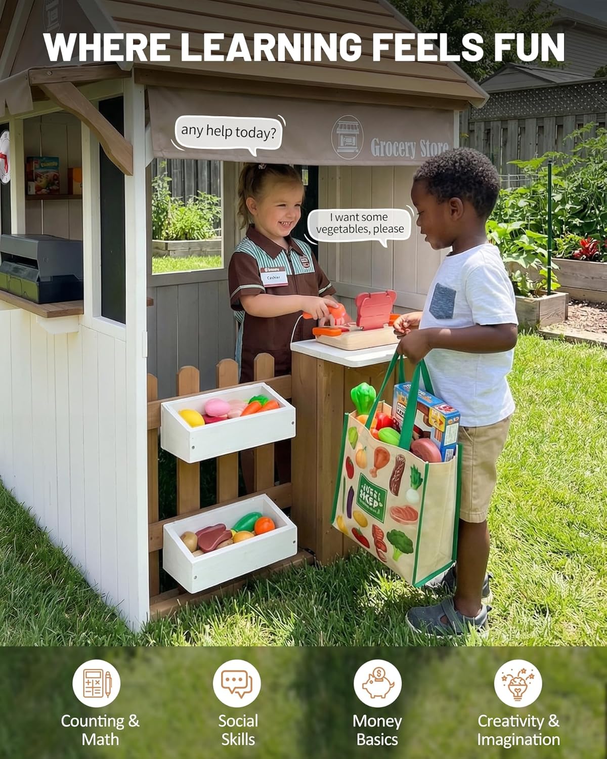 2-in-1 Cedar Wooden Kids Outdo - Kids Outdoor Chalkboard recension och pris