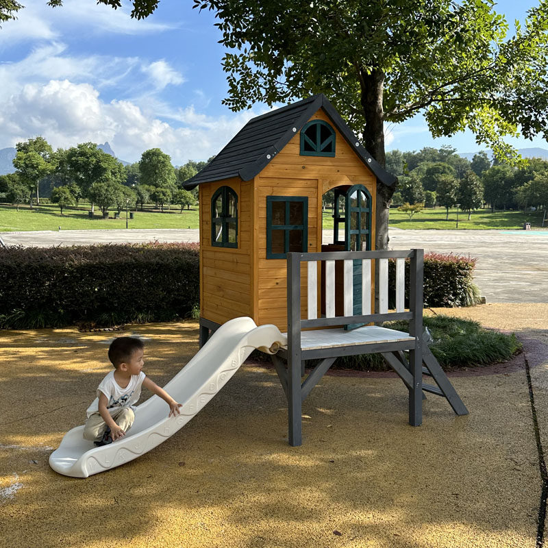 Outdoor large slide kids woode - Kids Outdoor Treehouse recension och pris