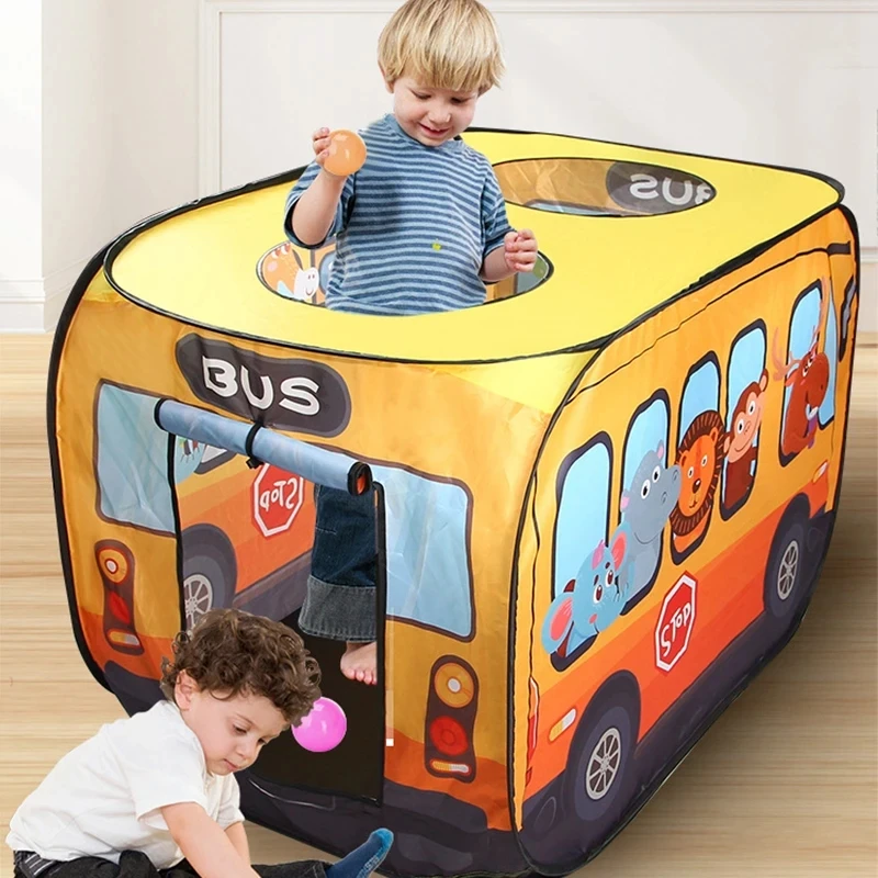 Cartoon Animals Bus Themed Gam - Kids Outdoor Play Tent recension och pris