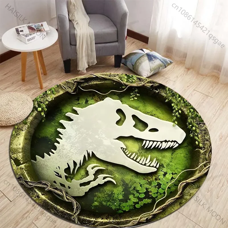 HD 3D Dinosaur Print Round Rug - Kids Outdoor Mat Waterproof recension och pris