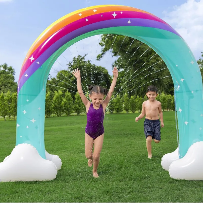 Giant Inflatable Rainbow Arch  - Kids Outdoor Lawn Equipment recension och pris