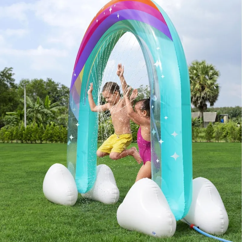 Giant Inflatable Rainbow Arch  - Kids Outdoor Lawn Equipment recension och pris