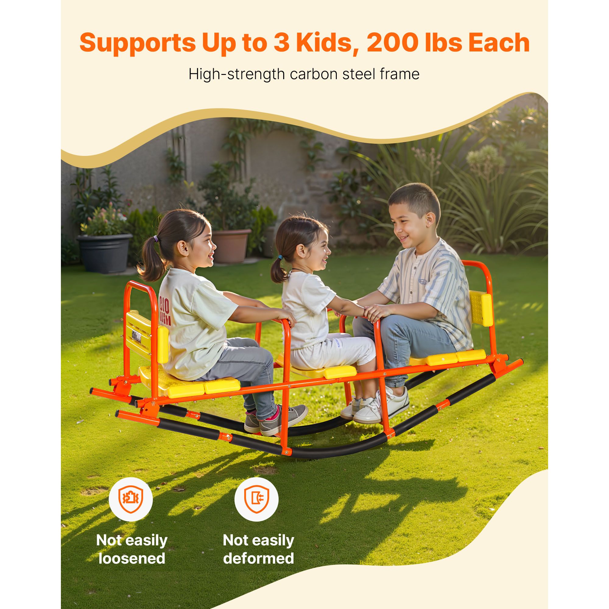 Kids Seesaw, 200 lbs Load Capa - Kids Outdoor Lawn Equipment recension och pris