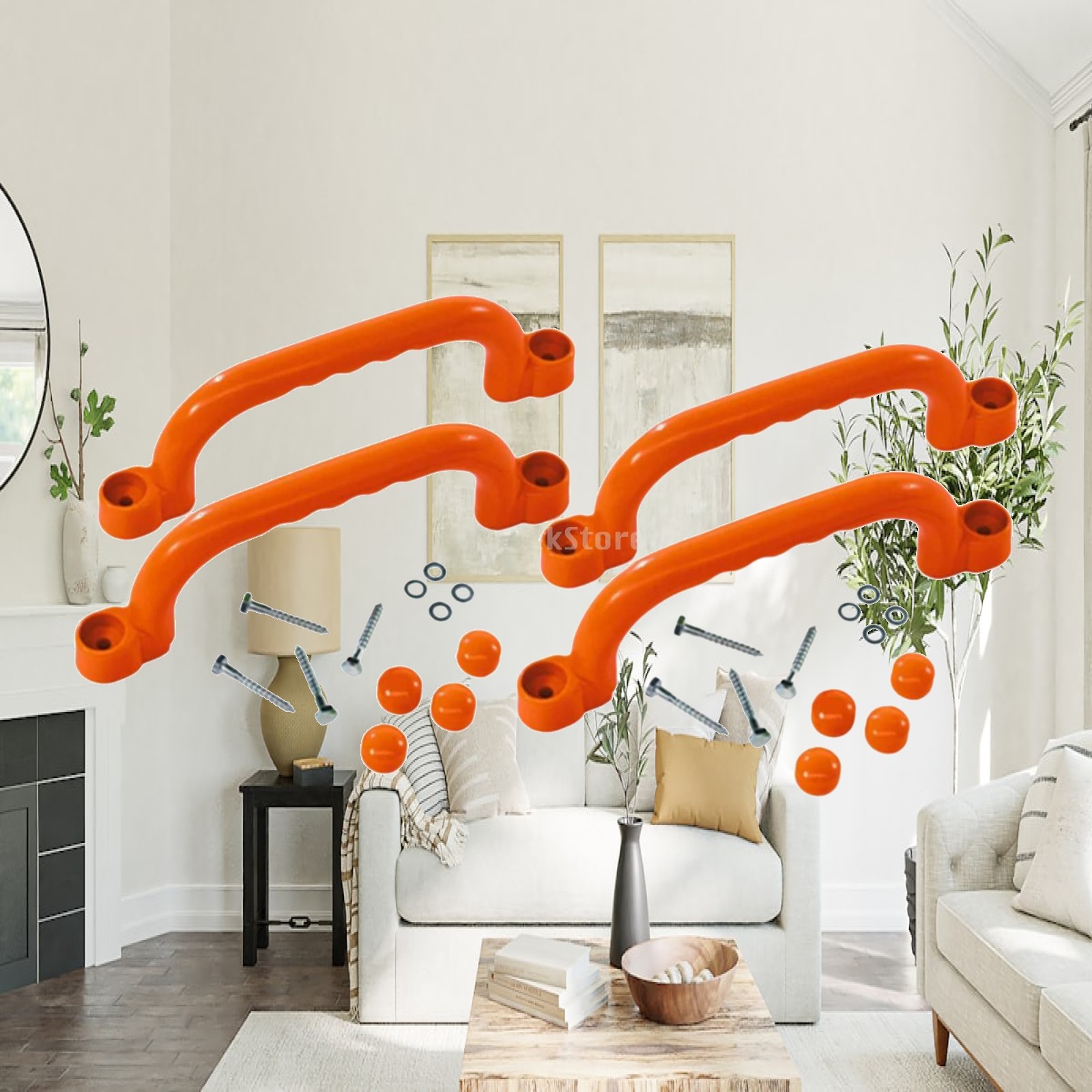 4x Climbing Handles Easy to In - Kids Outdoor Treehouse recension och pris