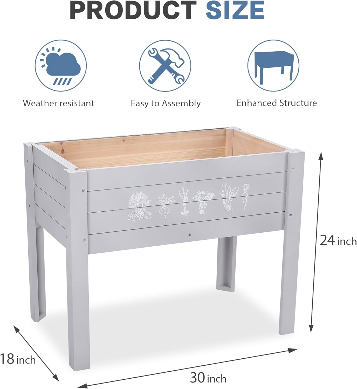 Kids Raised Garden Bed with DI - Kids Outdoor Chalkboard recension och pris