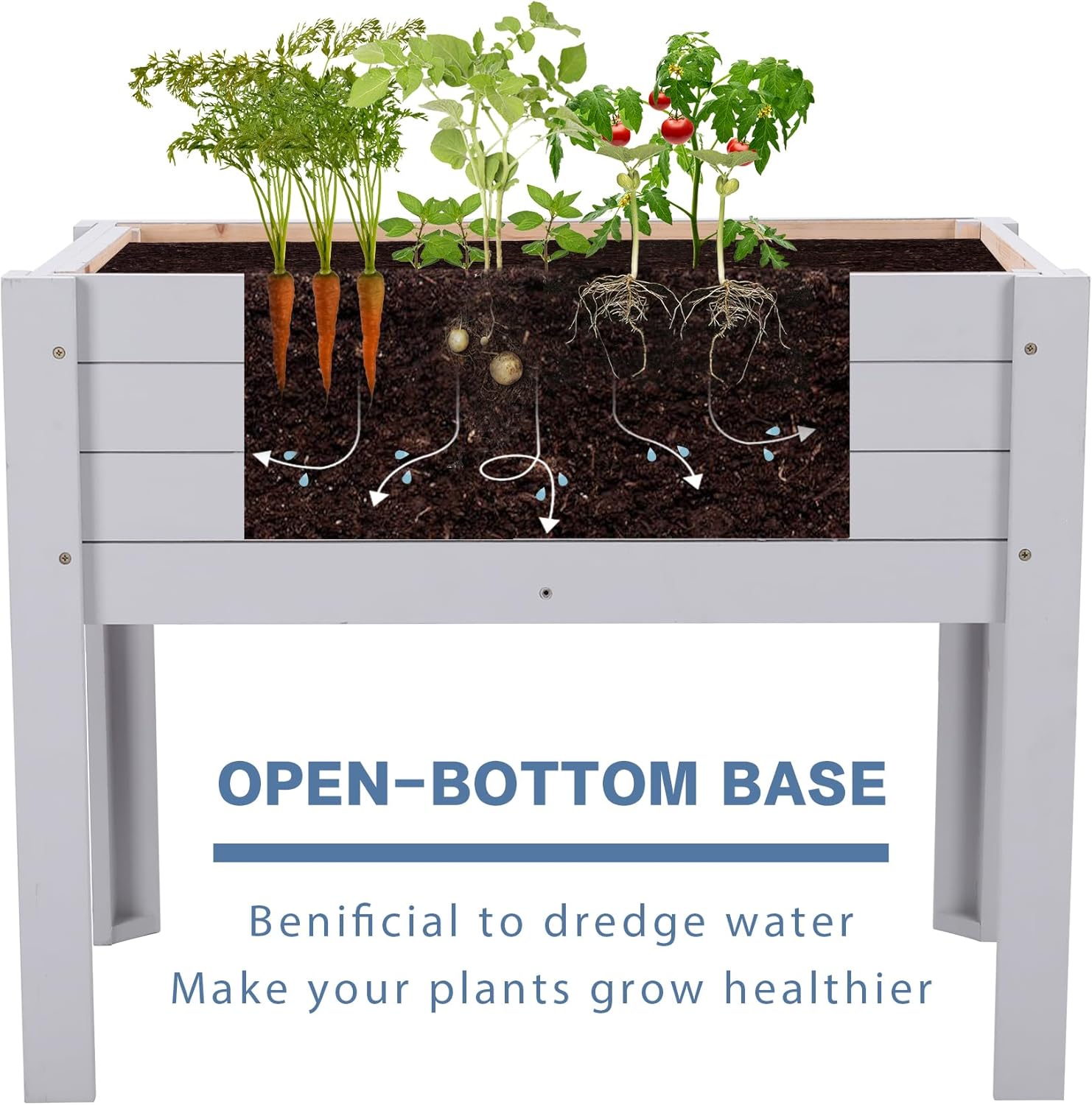 Kids Raised Garden Bed with DI - Kids Outdoor Chalkboard recension och pris