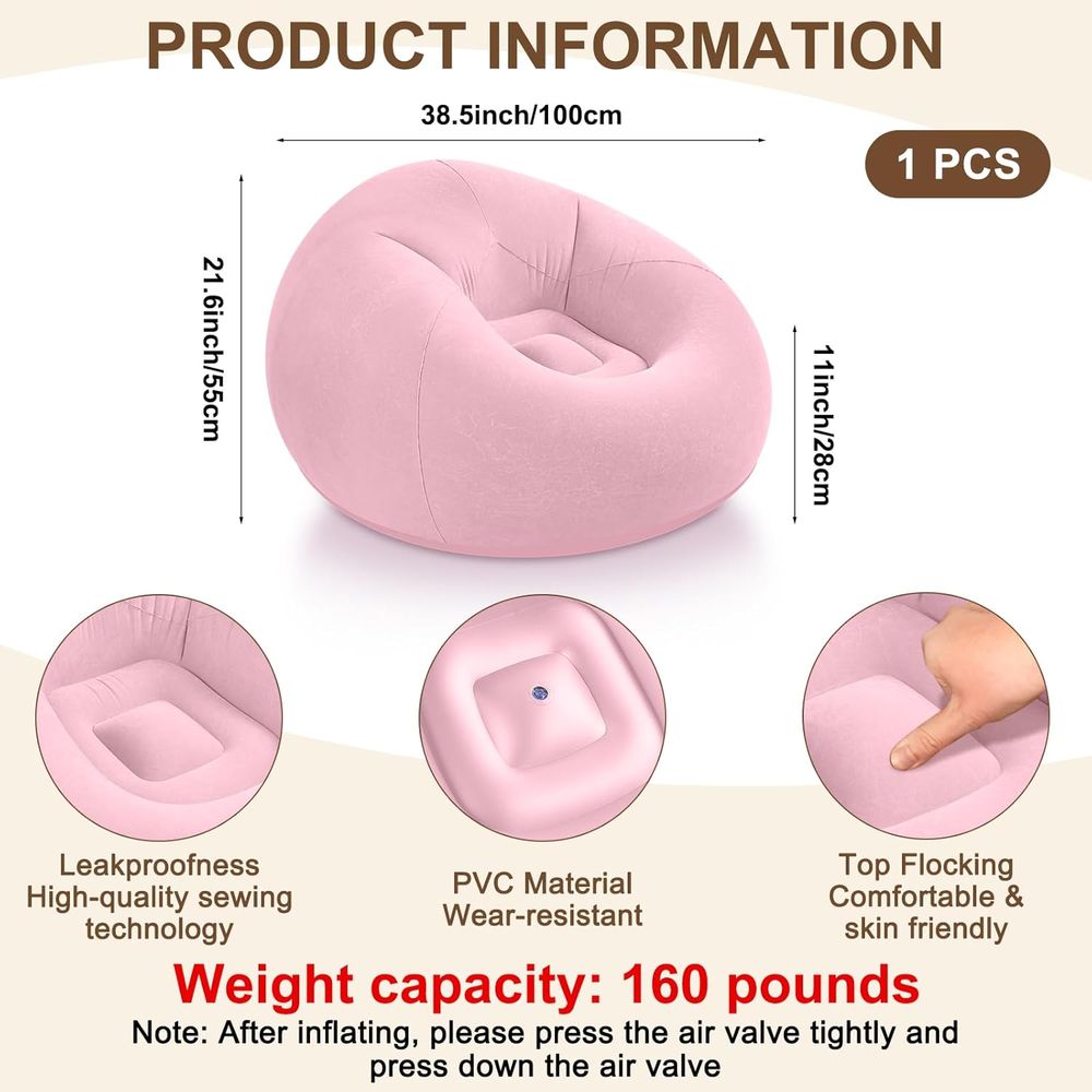 Inflatable Bean Bag Chairs, Pi - Kids Outdoor Lounger Chair recension och pris
