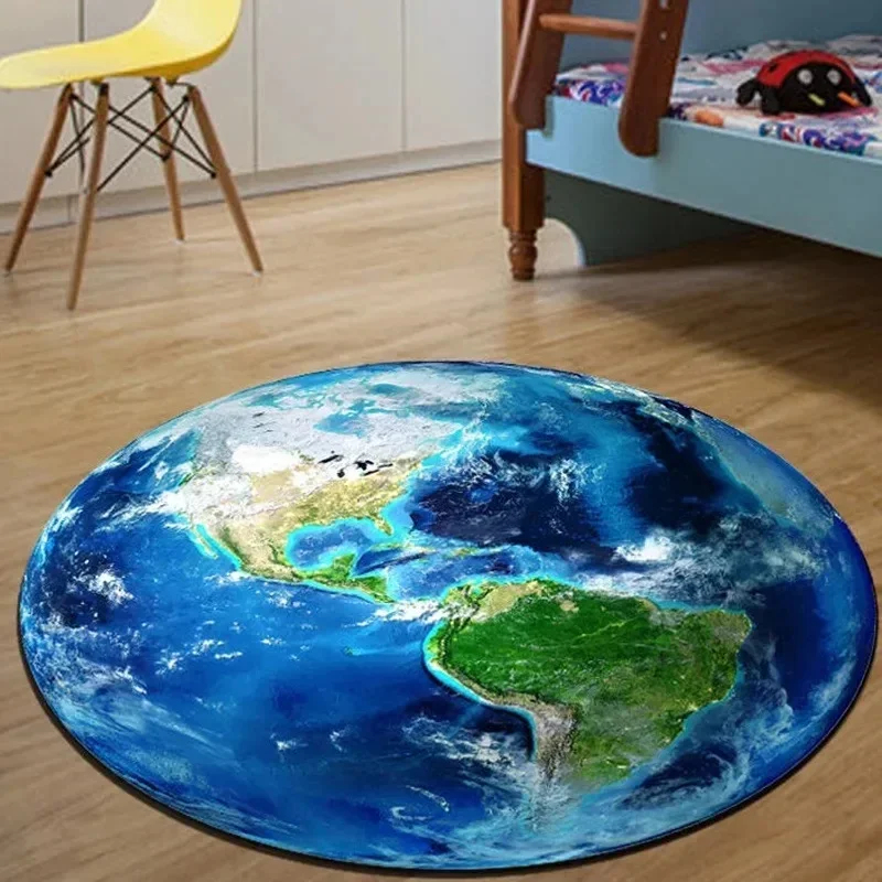 VIKAMA 3D Realistic Earth Roun - Kids Outdoor Mat Waterproof recension och pris