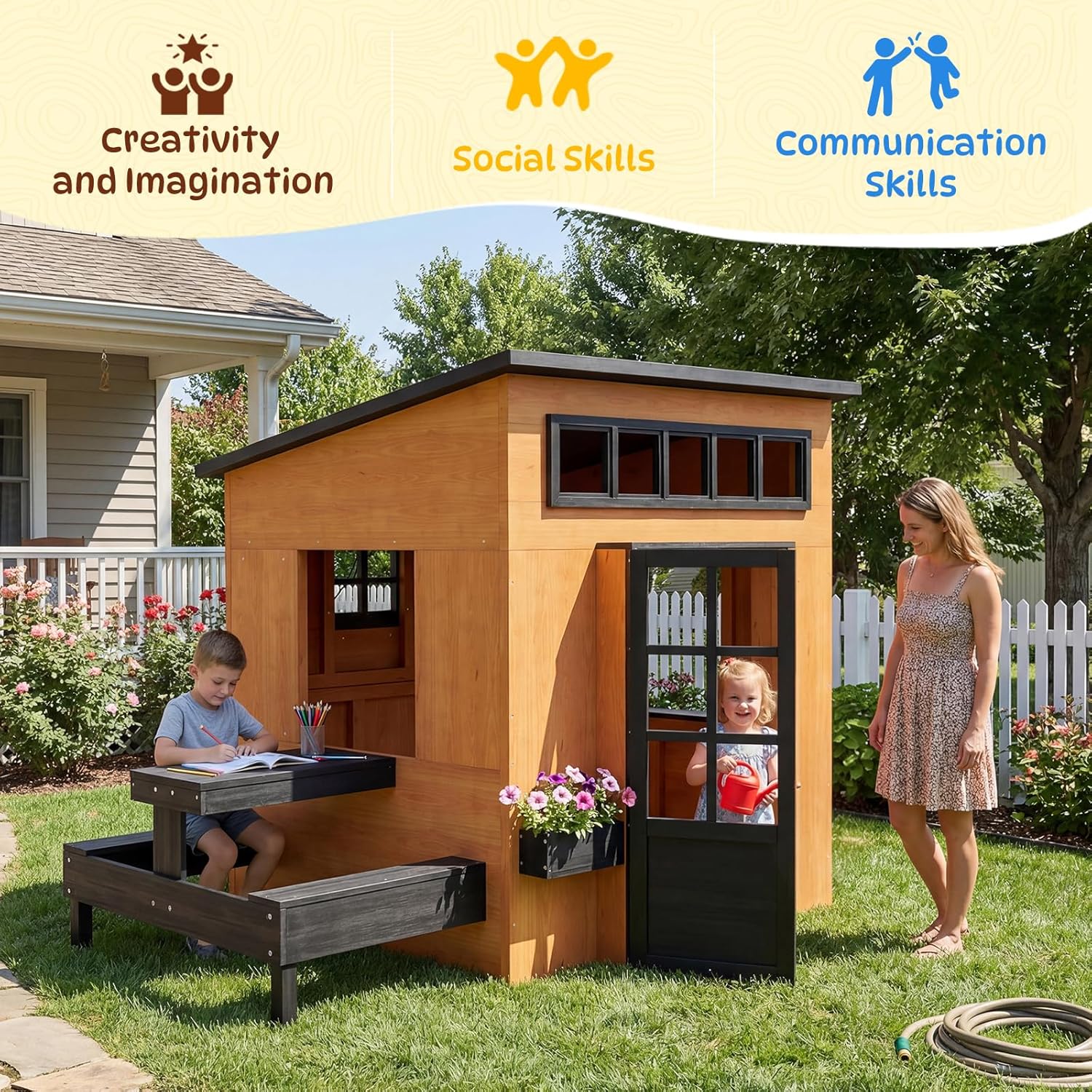 Nordivale Outdoor Playhouse Mo - Kids Outdoor Chalkboard recension och pris