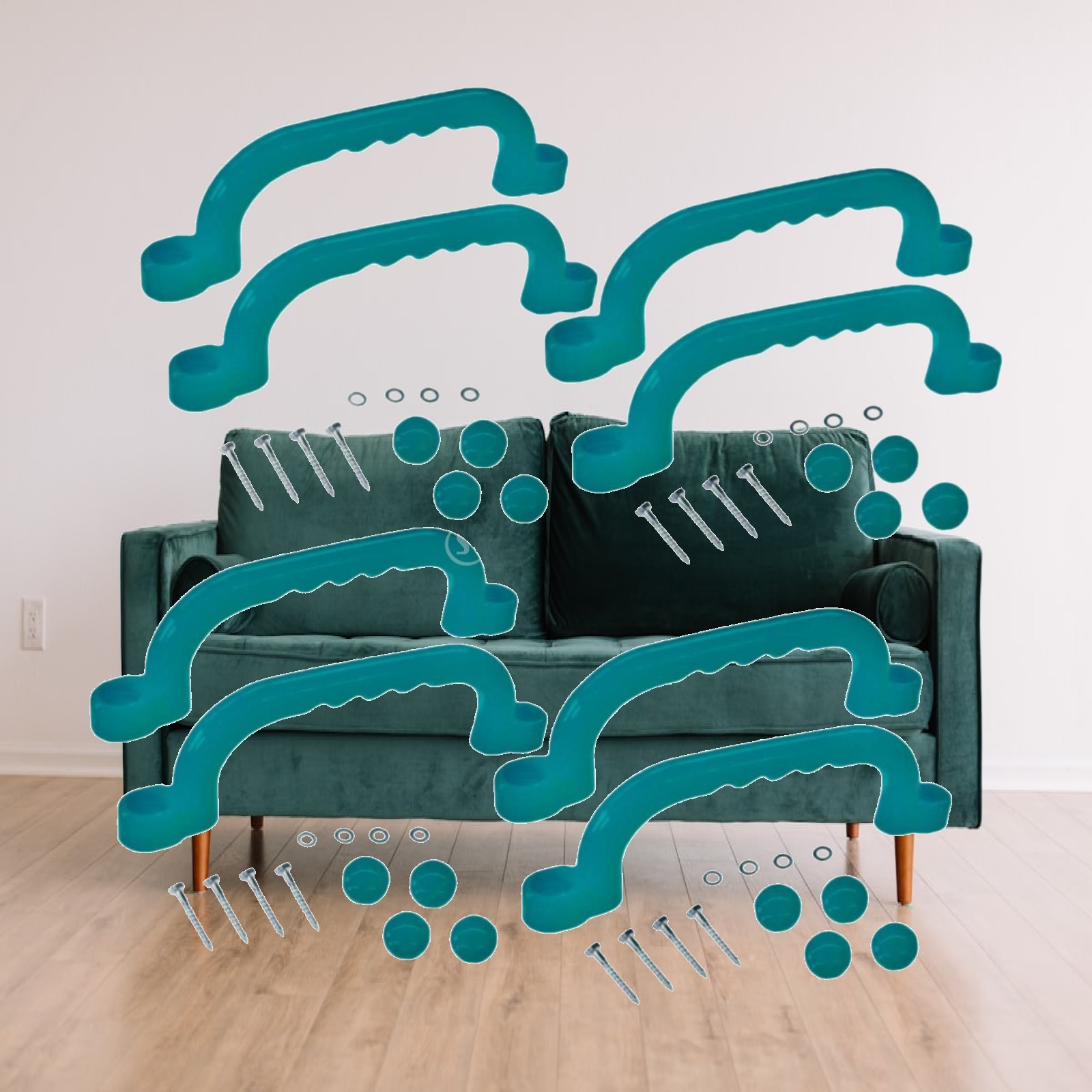 8 Pieces Climbing Handles Outd - Kids Outdoor Treehouse recension och pris