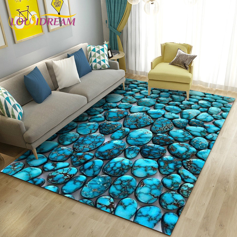 3D Colorful Cobblestone Stone  - Kids Outdoor Mat Waterproof recension och pris