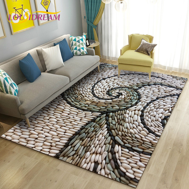 3D Colorful Cobblestone Stone  - Kids Outdoor Mat Waterproof recension och pris