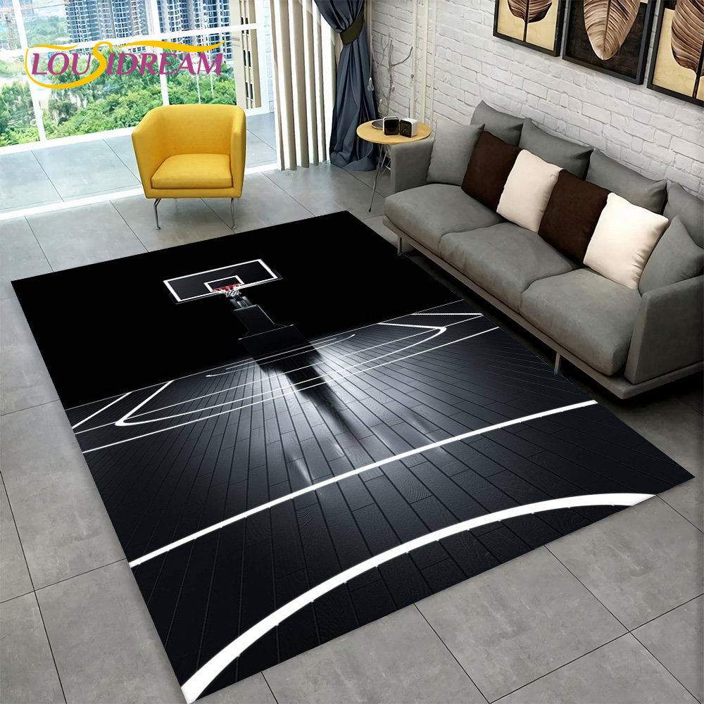 3D Basketball Cour Cartoon Are - Kids Outdoor Mat Waterproof recension och pris
