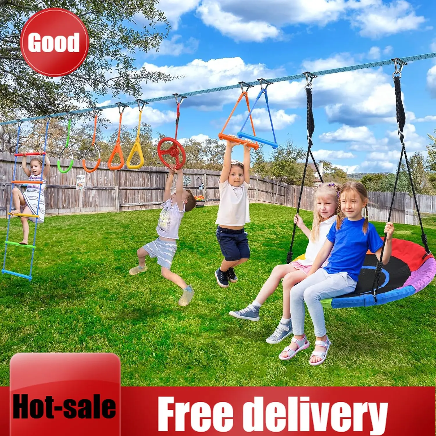 Activity priceHapfan 50 FT Nin - Kids Outdoor Ninja Playset recension och pris