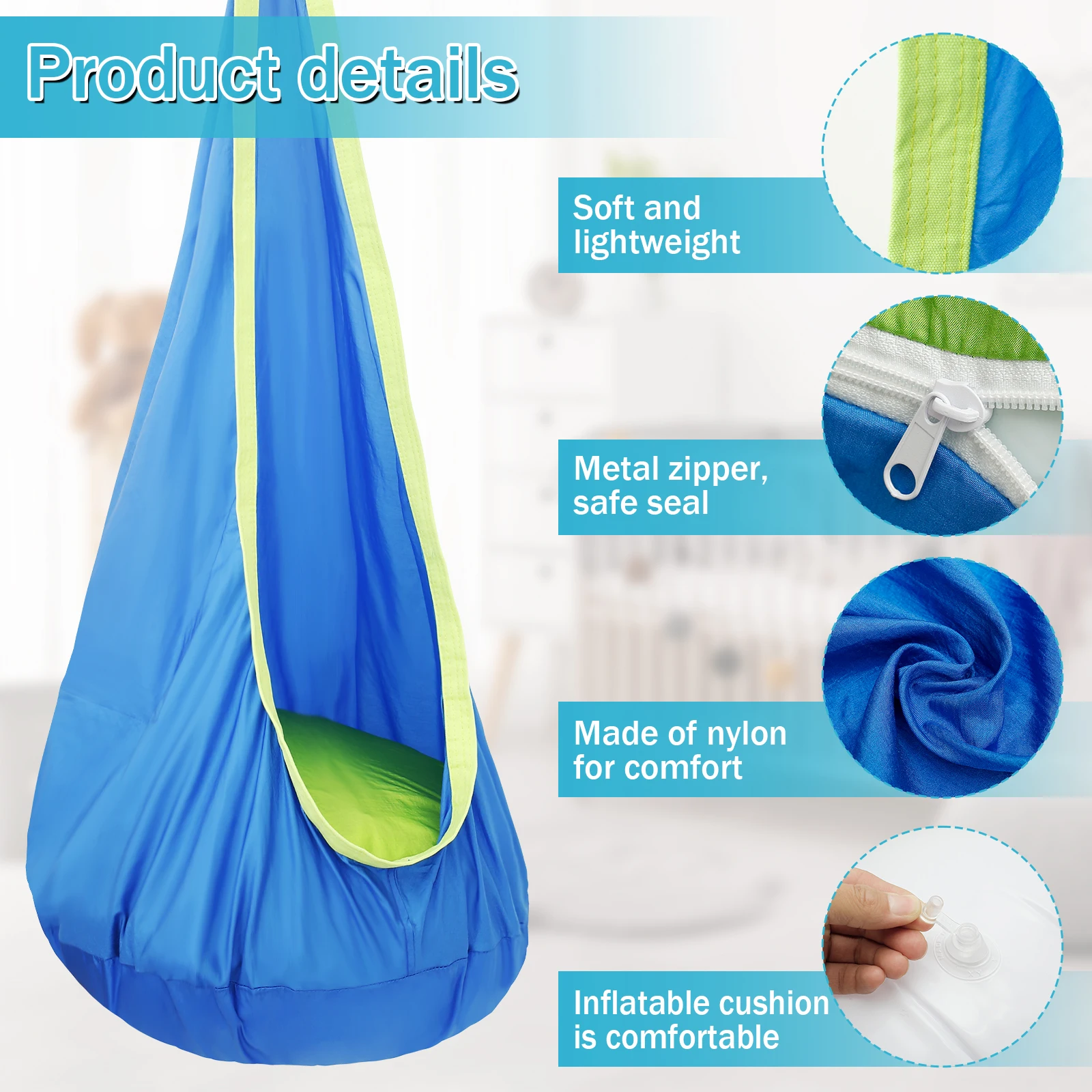 Chair Sensory Swing Chair Kids - Kids Outdoor Hammock recension och pris