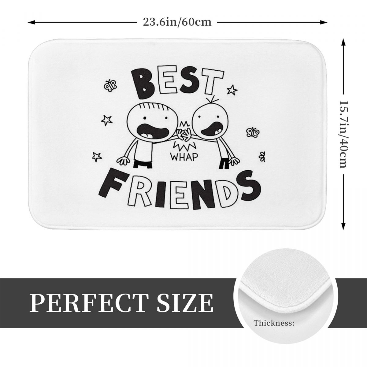 Best Friends Diary Of A Wimpy  - Kids Outdoor Mat Waterproof recension och pris