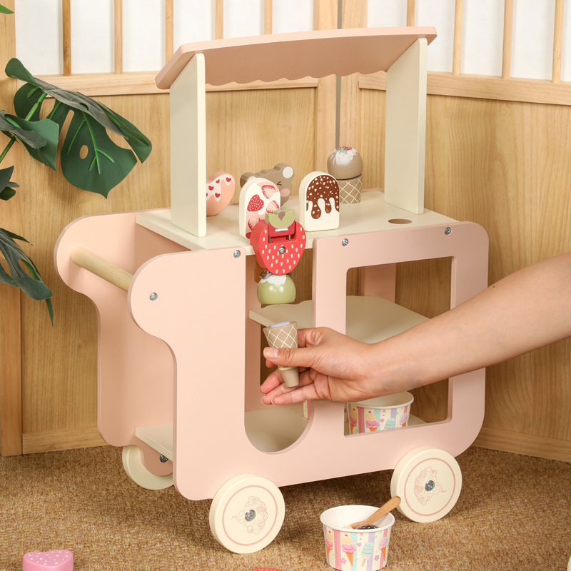 Children Toy Wooden Ice Cream  - Kids Outdoor Chalkboard recension och pris